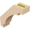 Ekena Millwork 3-inch W x 10-inch D x 10-inch H Merced Rough Cedar Woodgrain TimberThane Knee Brace, Primed BRCUR03X10X10MRCRCPR - alternate 3
